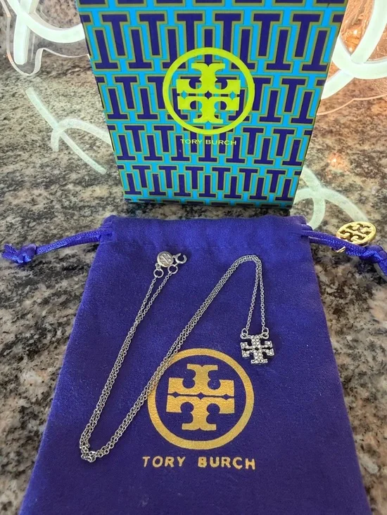 Tory Burch Kira Pave Delicate Necklace