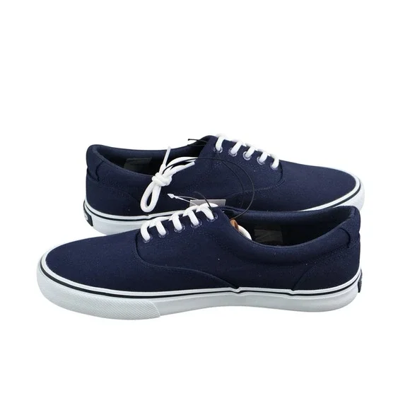 IZOD Rangley Shoes Mens Size 9 Navy Lace Up Casual Canvas Memory Foam‎ 1851110