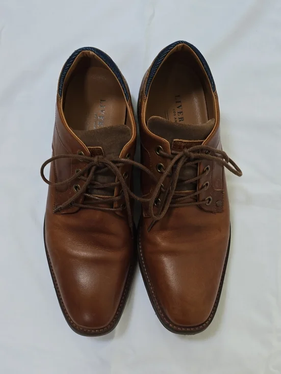 Men's Liverpool Los Angeles Leather Lace-Up Shoes - Cognac Size 8