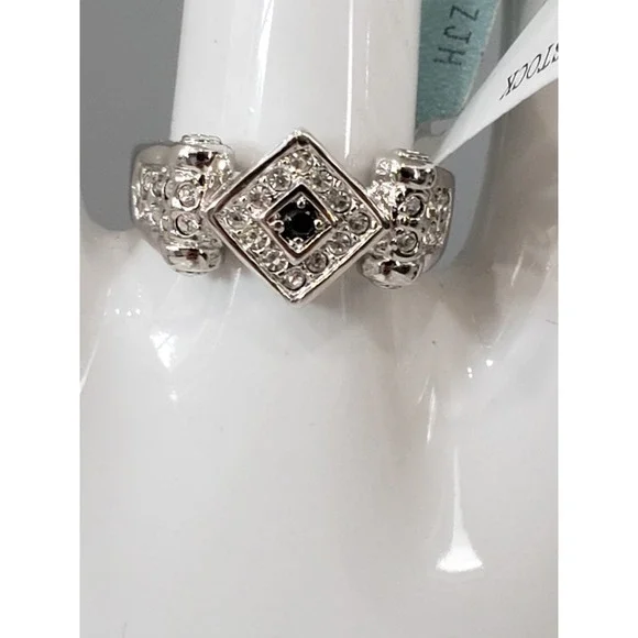 Lauren G Adams Art Deco Renaissance Geometric Square Black Victorian Cocktail