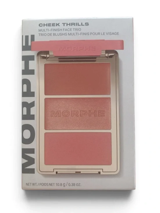 Morphe Cheek Thrills Trio - Warm Peach, Shimmer Peach, Soft Pink