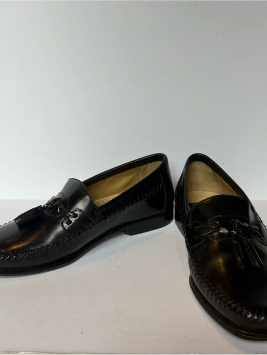 Nunn Bush Classic Black Leather Tassel Loafers for Men Size 7M