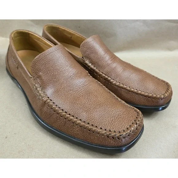 ECCO Men's Brown Classic Moc Slip-on Driving Loafers US Size 10 10.5 /EU Size 44