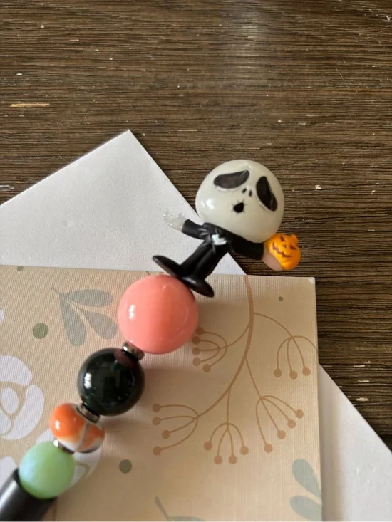 Disney Doorables: Nightmare Before Christmas: Jack Skellington handmade bead pen