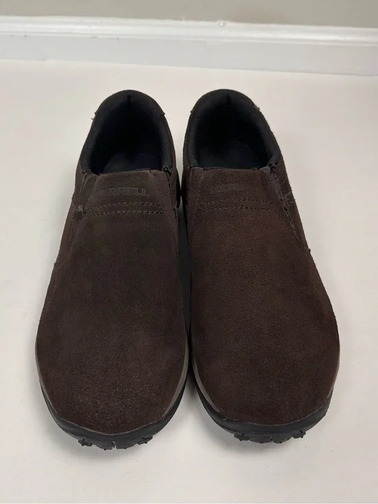 Merrell Jungle Moc Espresso Brown Suede Slip On Shoes Men’s 11