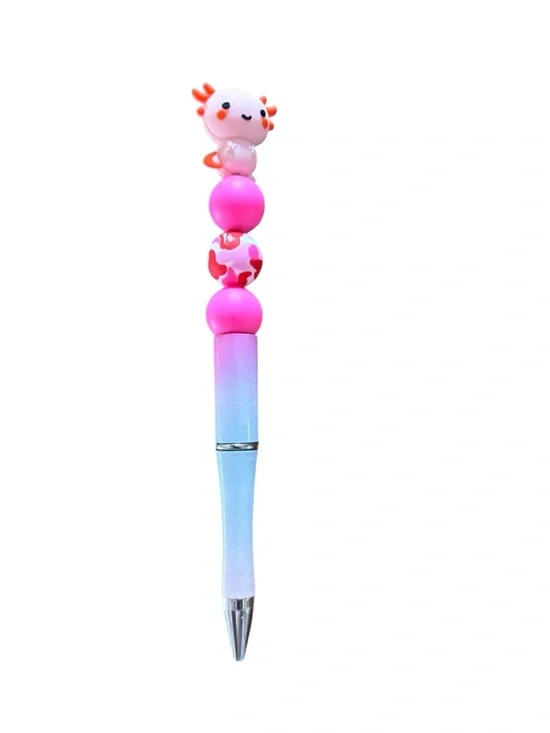 Pink Axolotl Pen Handmade By AB INKS HANDMADE EXPRESSIONS
