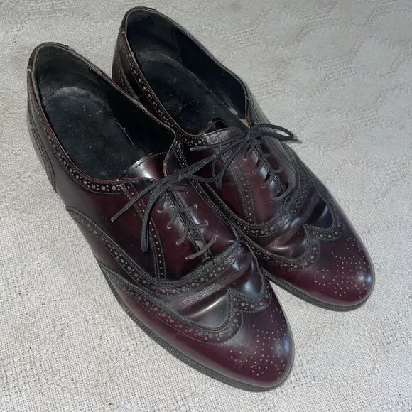 Florsheim Men’s Dress Wingtips Size 11 C Burgundy Leather Business Formal City