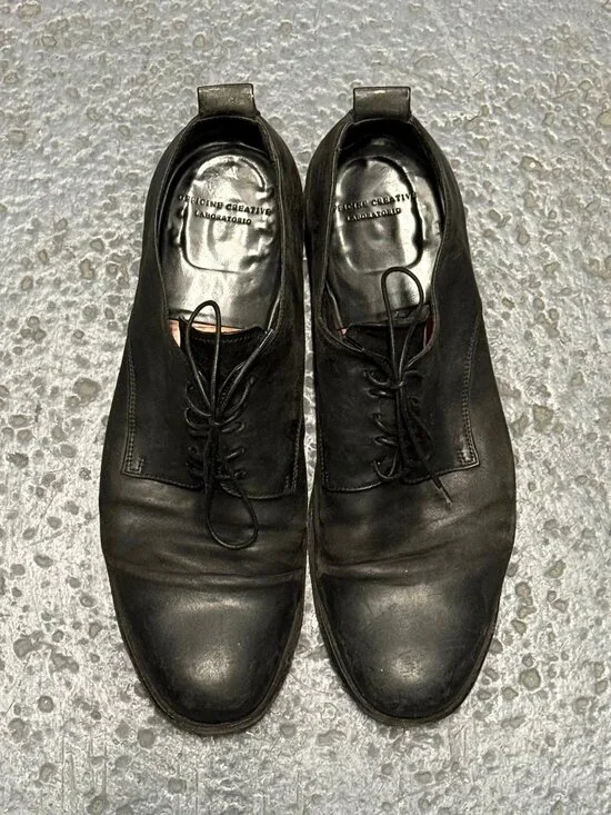 OFFICINE CREATIVE LABORATORIO BLACK LEATHER SHOES