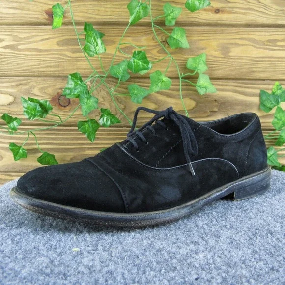 M.‎ Gemi Men Oxfords Shoes Black Leather Lace Up Size 41.5 Medium
