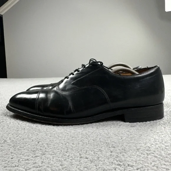 Johnston & Murphy Optima Men Cap Toe Oxford‎ Dress Shoes Men 11D Black USA Made