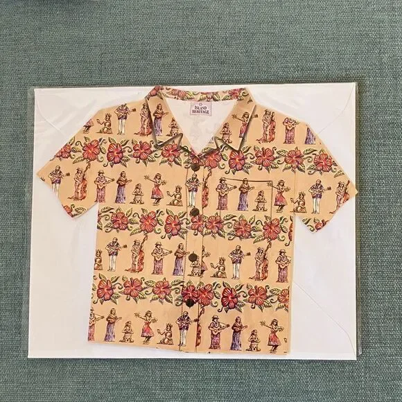 Hawaiian Shirt Stationery Card