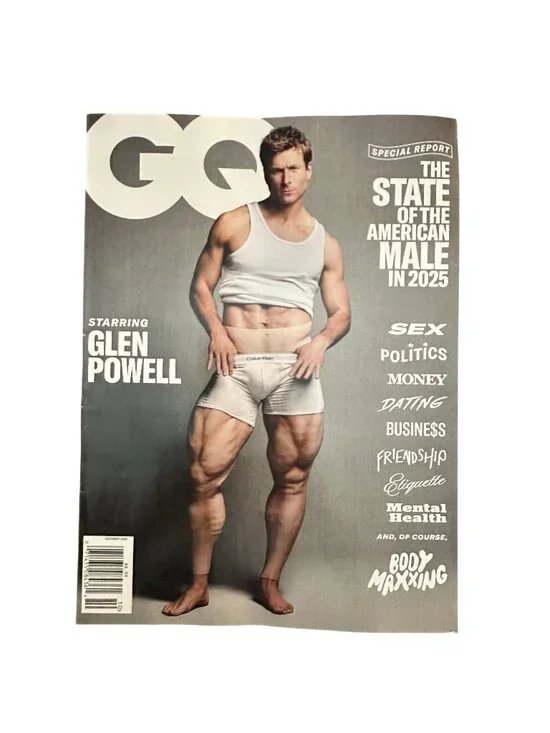 GQ Magazine October 2025 Glen Powell State of the American Male Body Maxxing