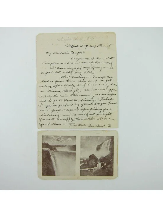 Antique Letter Postcard Niagara Falls 1898 Anna Campbell Greenfield Indiana