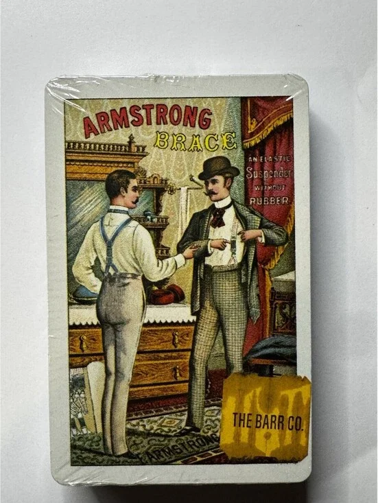 Vintage Armstrong Brace Suspenders Playing Cards - Sealed Advertising