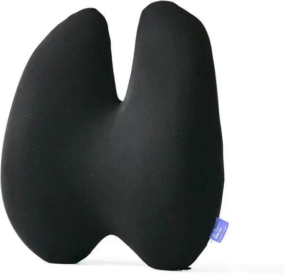 C Cushion Lab Extra Dense Lumbar Pillow Back Pain Support Strap Office Black