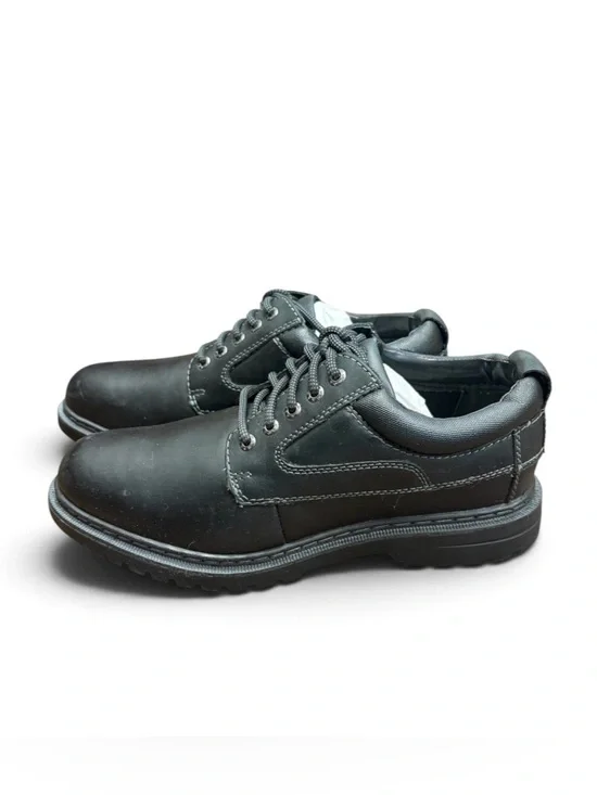 Classic Men's Black Lace-Up Work Shoes