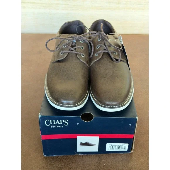 Chaps Flexx Mens Brown Casual Oxford Shoes Lace Up Sneakers MNCH42023AU002 NIB
