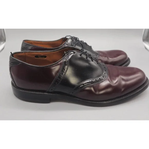 Allen Edmonds Polo Shelton Mahogany Black Leather Oxford Dress Shoes Sz 12 D