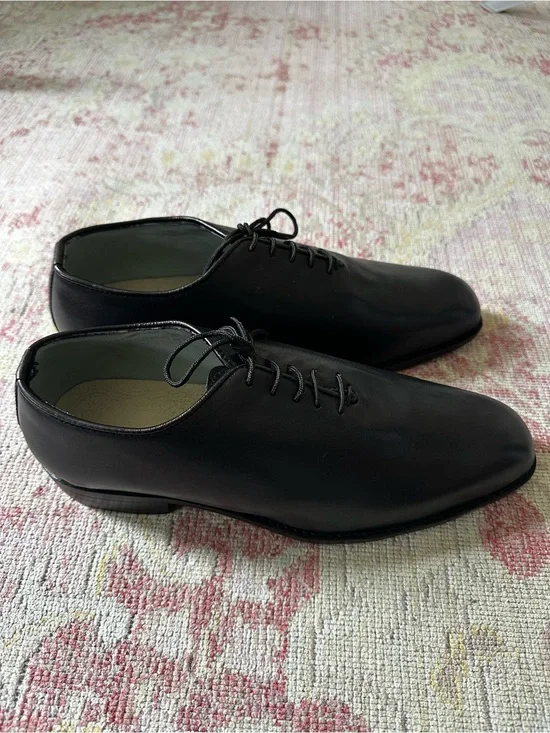 NEW Black Leather Lace-Up Oxford Dress Shoes