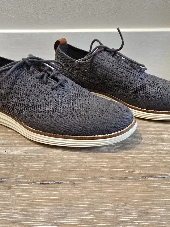 Cole Haan Original Grand Stitchlite Wingtip Oxford Gray Magnet Size 8 NWT