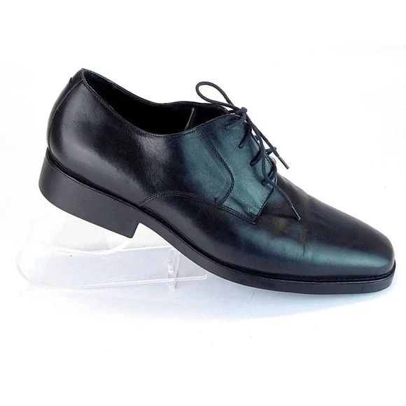 Belvedere Studio Chisel Black Leather Oxfords Dress Shoes Size‎ 11.5 M