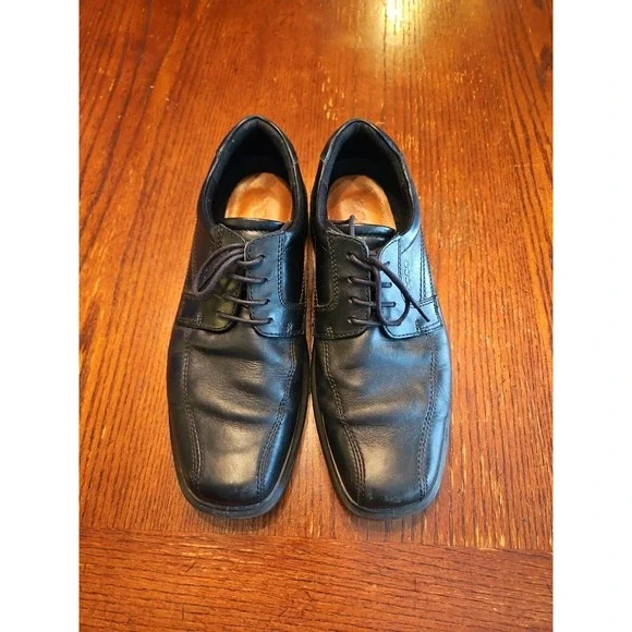 Ecco Seattle Bicycle Toe Tie Oxford Dress Shoes‎ Mens 12 Black(S67