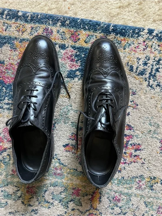 Edward Green- Men's Black Leather Wingtip Dress Shoes