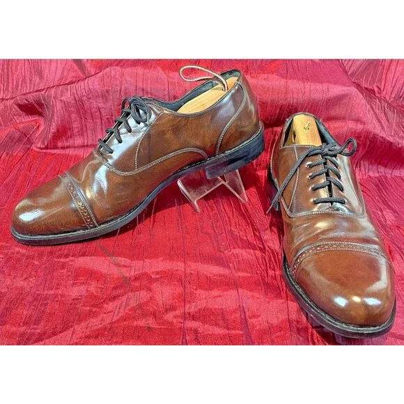 Mens Vntg Stuart McGuire Cordovan Leather Cap Toe Oxfords Dress Shoes sz 9D