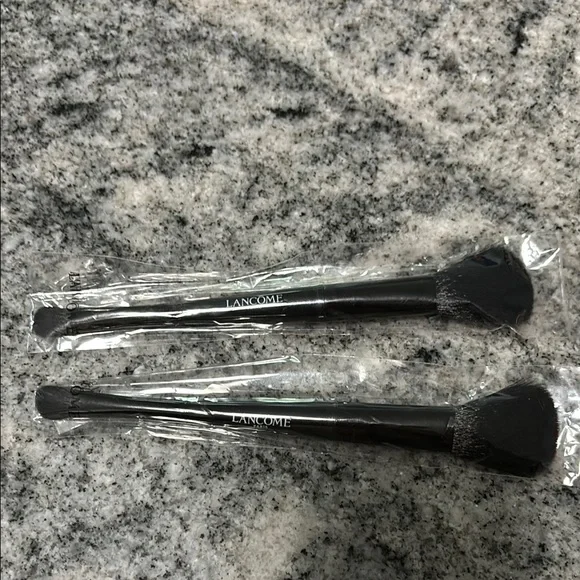 2-pc Lancome Dual-Ended Cheek&Contour Blush + Eyeshadow Brush Full Size Sealed