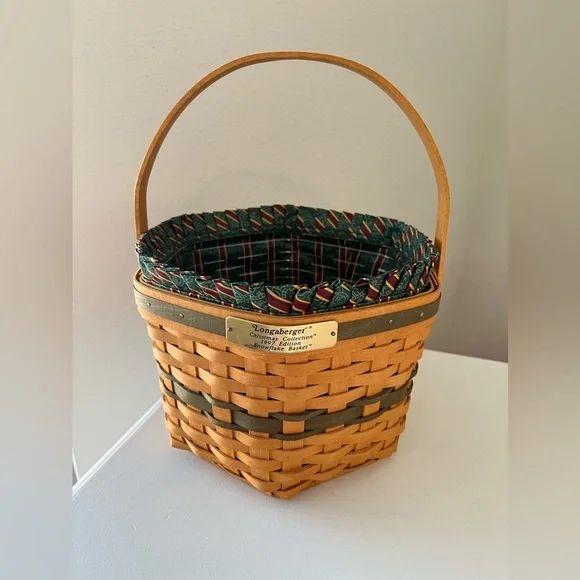Longaberger Christmas Collection 1997 Edition Snowflake Basket Liner & Protector