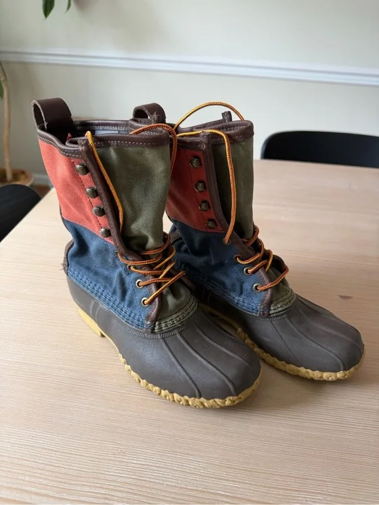 L.L.Bean Bean Boots Women’s 6 Multicolor Canvas Duck Boots Made in Maine