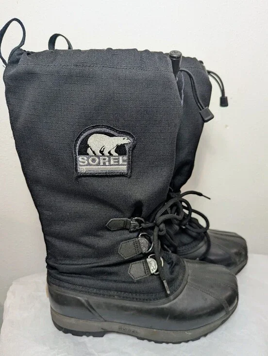 SOREL Blizzard Waterproof Insulated Black Snow Boots Men’s Size 8