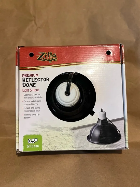 ZILLA DOME REFLECTOR CERAMIC BOX 8.5in WHITE NIB