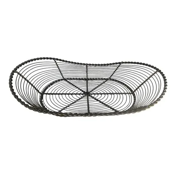 Decorative Metal Basket 1 lb 4 oz 9 X 3 1/2 by 15 at the widest points #32