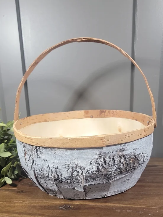Hand Crafted Birch Bark Basket