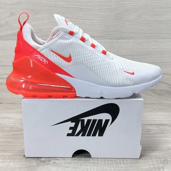 Nike Air Max 270 'White Bright Crimson' HJ3222-102 Women's 12 / Mens 10.5