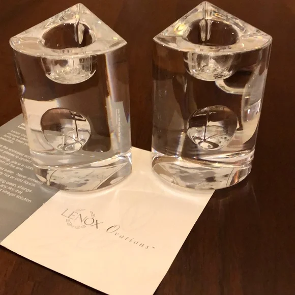 Lenox Ovations Moonlight 3” Candlesticks Sticks