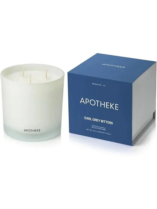 Luxury 3-Wick Scented Candle - Earl Grey Bitters, 26 Oz - Home Fragrance Gift