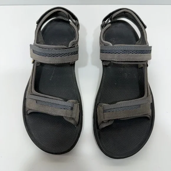 Teva Hudson Mens Sandals Size 13 Grey Suede Mesh Sport Hiking Outdoor 1002433