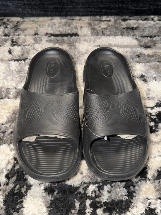 Clove Supercush Recovery Men's Black Slide Sandals - Comfort Footbed
