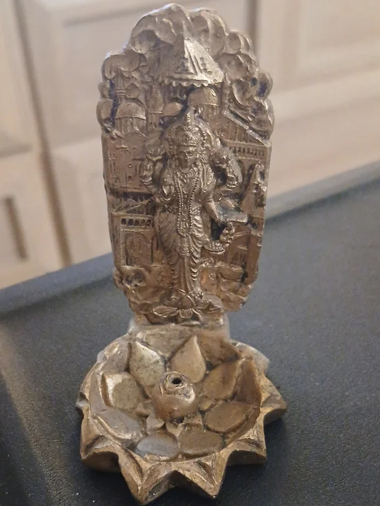 Resine Lakshmi Diya Incense Holder.