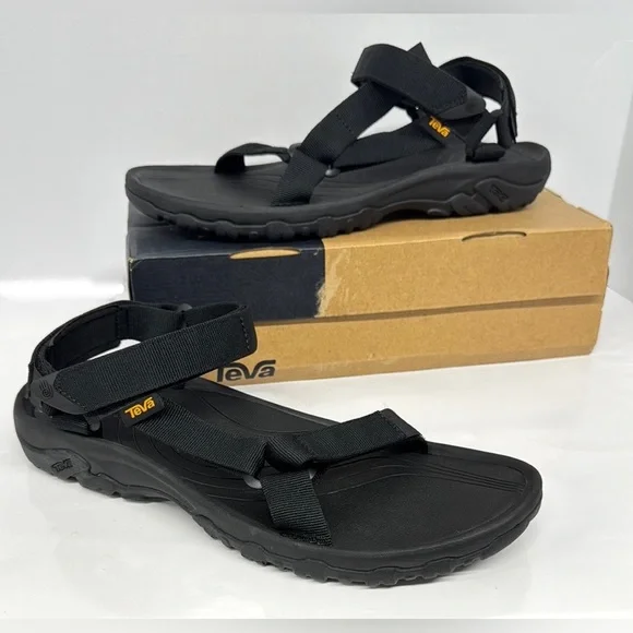 New-NIB Teva Hurricane 4 Black Hiking Outdoor Water Sport Sandals Men's Size 14