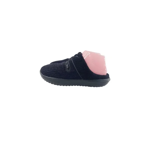 Nike, Solid Slip On Round Toe Textile Slides Slippers, Men, Size 6, Black.‎