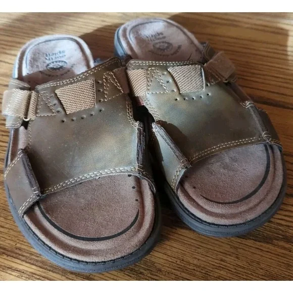 EARTH SPIRIT Men's Brown Cushion Sandals Size 8 Summer Festival BBQ‎ Beach Party
