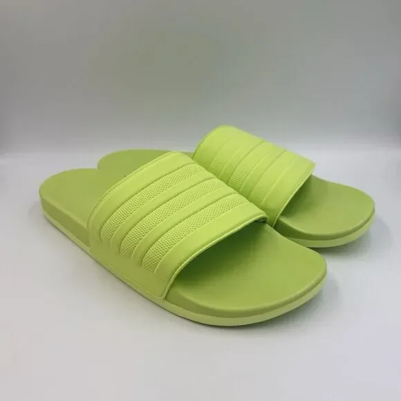 Adidas ADILETTE Comfort Slides Men’s Size 15 Color Pulse Lime Green NWT