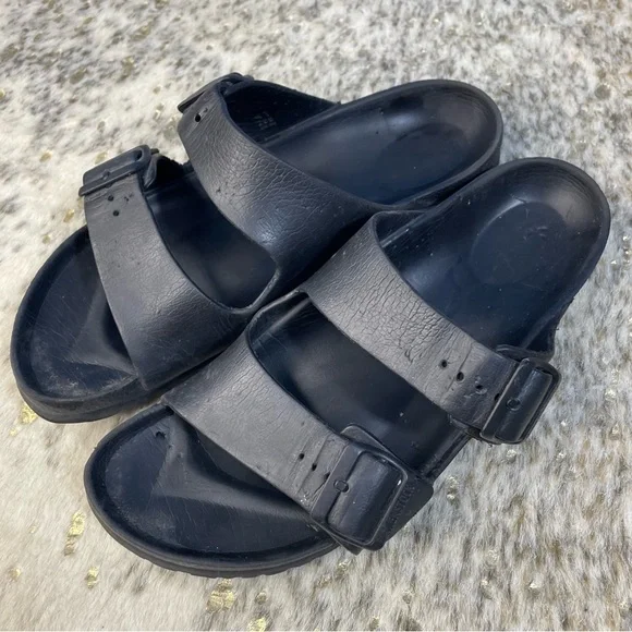 Birkenstock Black Rubber Mens Sandals Size 41 (US Size 8-8.5)‎