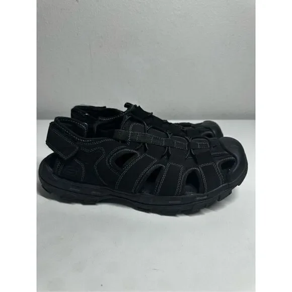 Skechers Selmo Sports Sandals Men's Size 12 Black Memory Foam 64382