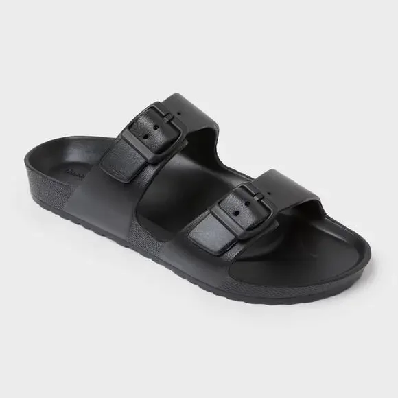 Men's Carson Two Band Sandals - Goodfellow & Co - Black