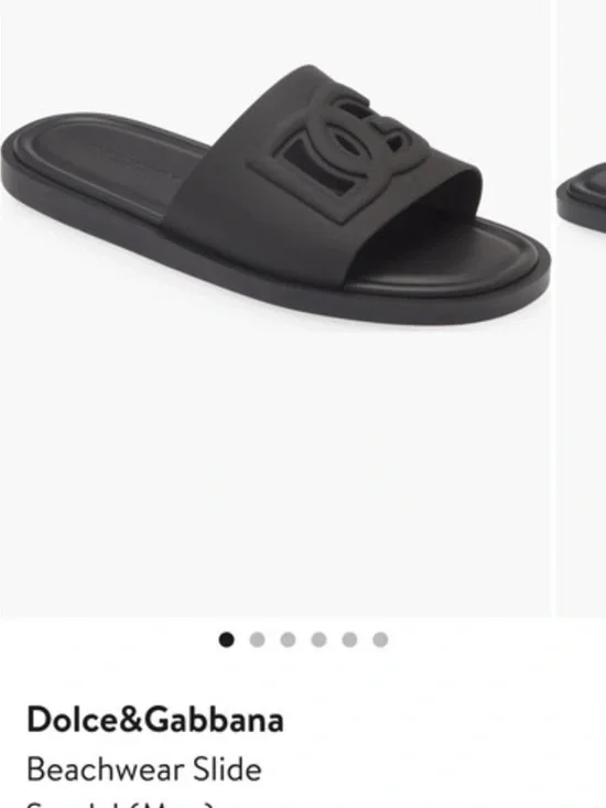 Dolce & Gabbana Black Logo Rubber Slide Sandal