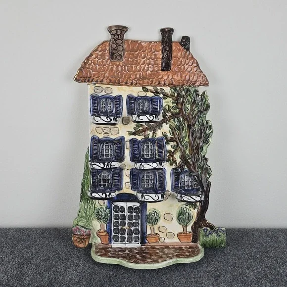 Heather Goldminc Blue Sky Clayworks Wall-Plaque Candle House 